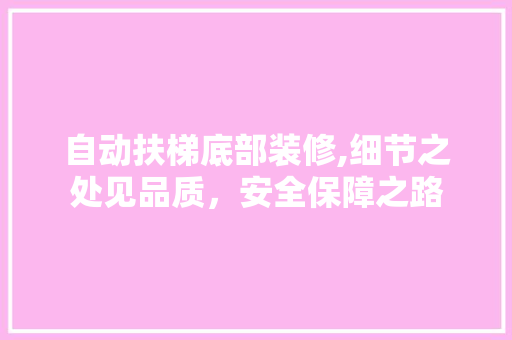 自动扶梯底部装修,细节之处见品质，安全保障之路 地板材料