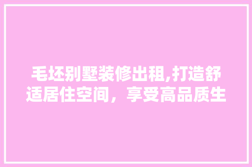 毛坯别墅装修出租,打造舒适居住空间，享受高品质生活 地板材料