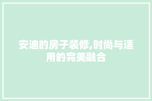 安迪的房子装修,时尚与适用的完美融合 地板材料