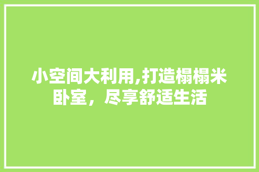 小空间大利用,打造榻榻米卧室，尽享舒适生活 木雕艺术