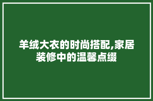 羊绒大衣的时尚搭配,家居装修中的温馨点缀