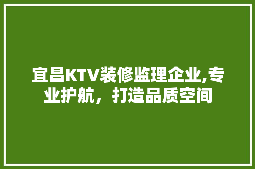 宜昌KTV装修监理企业,专业护航，打造品质空间 室内设计