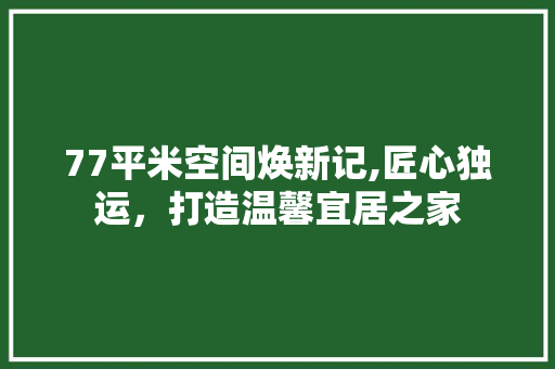 77平米空间焕新记,匠心独运，打造温馨宜居之家 木雕艺术