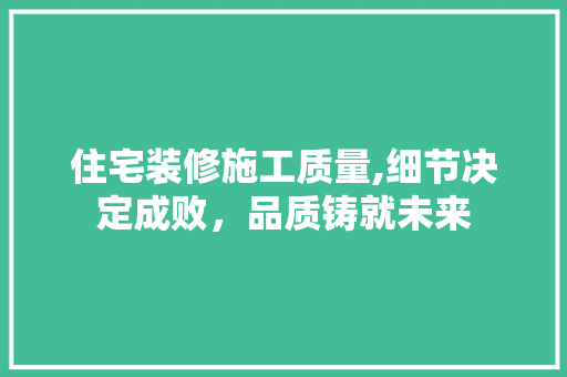 住宅装修施工质量,细节决定成败，品质铸就未来 客厅装修