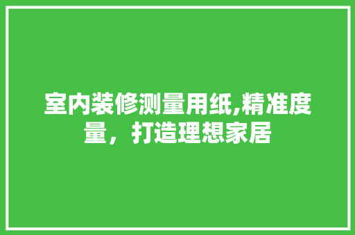 室内装修测量用纸,精准度量，打造理想家居 中式风格装饰