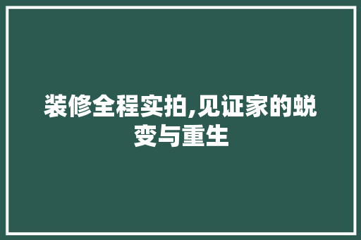 装修全程实拍,见证家的蜕变与重生 地板材料