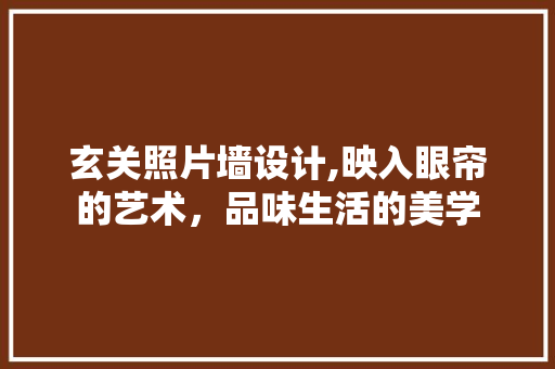 玄关照片墙设计,映入眼帘的艺术，品味生活的美学