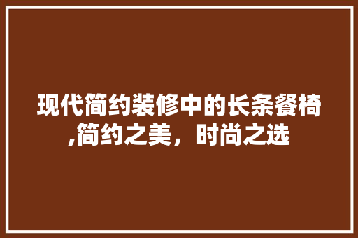 现代简约装修中的长条餐椅,简约之美，时尚之选
