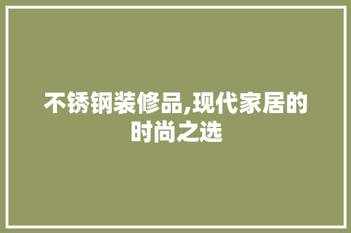 不锈钢装修品,现代家居的时尚之选 客厅装修