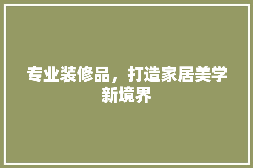 专业装修品，打造家居美学新境界 客厅装修