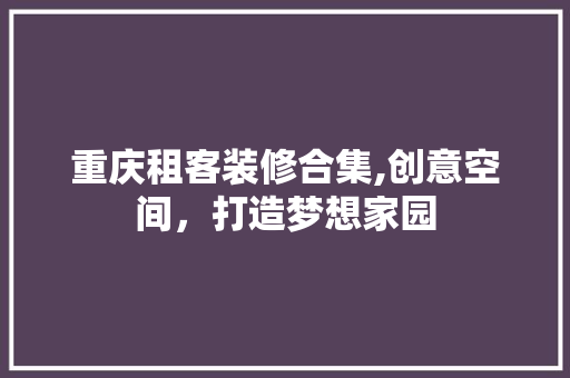 重庆租客装修合集,创意空间，打造梦想家园 卧室装修
