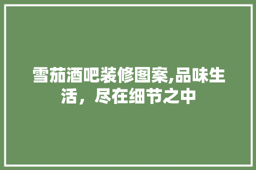 雪茄酒吧装修图案,品味生活，尽在细节之中