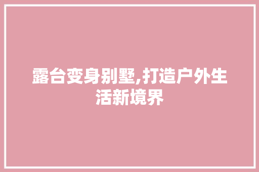 露台变身别墅,打造户外生活新境界 地板材料