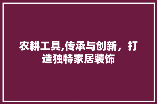 农耕工具,传承与创新，打造独特家居装饰 软装设计