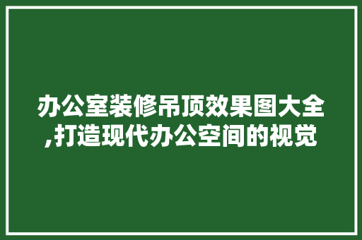办公室装修吊顶效果图大全,打造现代办公空间的视觉盛宴 室内设计