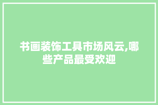 书画装饰工具市场风云,哪些产品最受欢迎