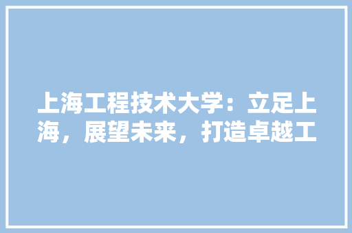 上海工程技术大学：立足上海，展望未来，打造卓越工程教育新标杆 家居装修