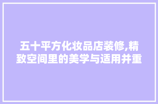五十平方化妆品店装修,精致空间里的美学与适用并重 现代风格装饰