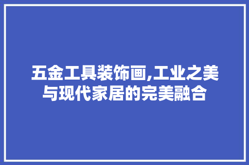 五金工具装饰画,工业之美与现代家居的完美融合 现代风格装饰