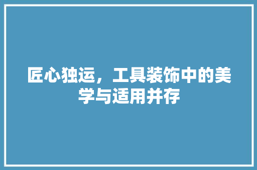 匠心独运，工具装饰中的美学与适用并存 地板材料