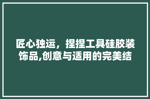 匠心独运，捏捏工具硅胶装饰品,创意与适用的完美结合 室内设计