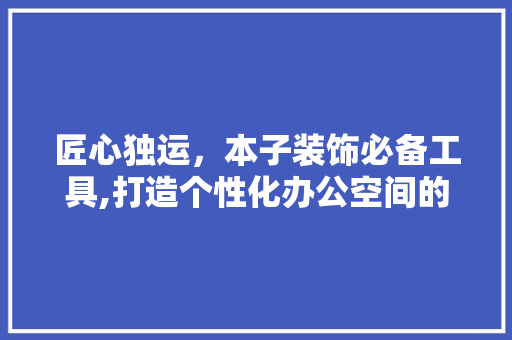 匠心独运，本子装饰必备工具,打造个性化办公空间的艺术之路 现代风格装饰