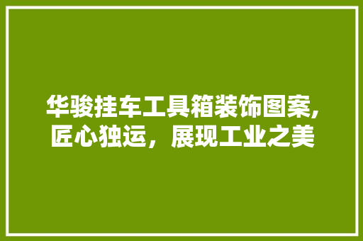华骏挂车工具箱装饰图案,匠心独运，展现工业之美 现代风格装饰