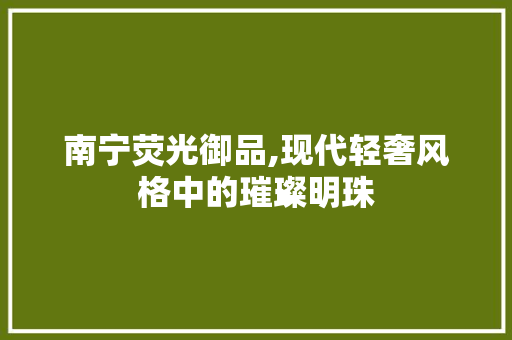 南宁荧光御品,现代轻奢风格中的璀璨明珠 中式风格装饰