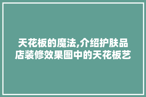 天花板的魔法,介绍护肤品店装修效果图中的天花板艺术 木雕艺术