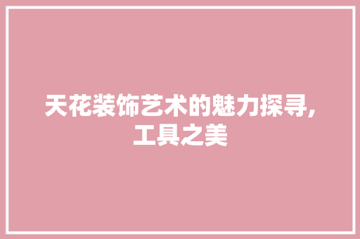 天花装饰艺术的魅力探寻,工具之美 客厅装修