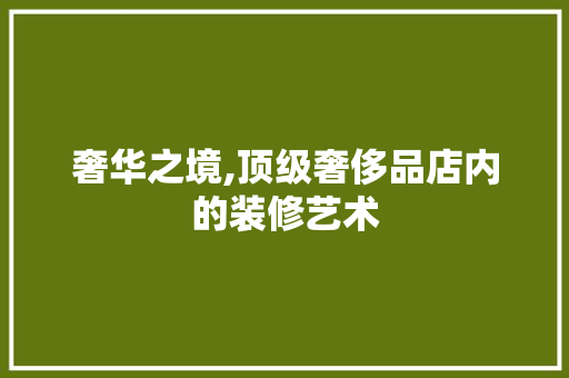 奢华之境,顶级奢侈品店内的装修艺术 卧室装修