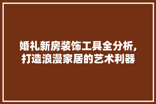 婚礼新房装饰工具全分析,打造浪漫家居的艺术利器 客厅装修