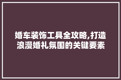婚车装饰工具全攻略,打造浪漫婚礼氛围的关键要素 家居装修