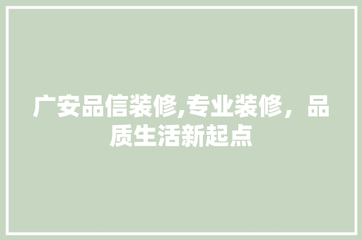 广安品信装修,专业装修，品质生活新起点 客厅装修