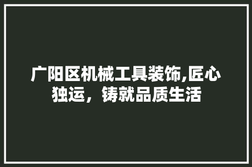 广阳区机械工具装饰,匠心独运，铸就品质生活 卧室装修