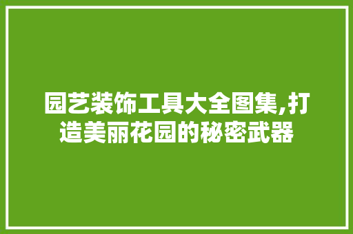 园艺装饰工具大全图集,打造美丽花园的秘密武器