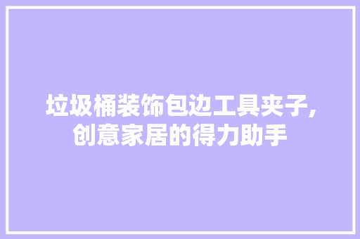 垃圾桶装饰包边工具夹子,创意家居的得力助手 客厅装修