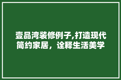 壹品湾装修例子,打造现代简约家居，诠释生活美学 卧室装修