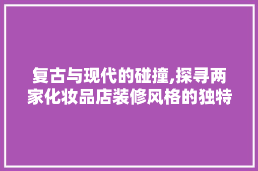 复古与现代的碰撞,探寻两家化妆品店装修风格的独特魅力 现代风格装饰