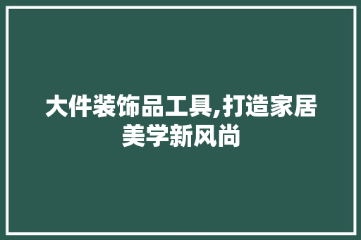大件装饰品工具,打造家居美学新风尚 卧室装修