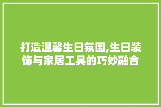 打造温馨生日氛围,生日装饰与家居工具的巧妙融合