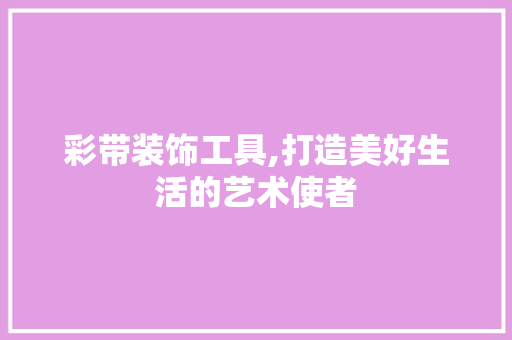 彩带装饰工具,打造美好生活的艺术使者 现代风格装饰