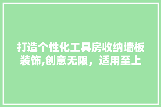 打造个性化工具房收纳墙板装饰,创意无限，适用至上 地板材料