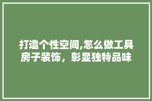打造个性空间,怎么做工具房子装饰，彰显独特品味 家居装修