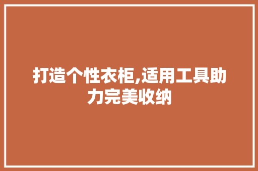 打造个性衣柜,适用工具助力完美收纳 客厅装修