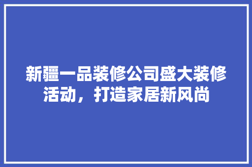 新疆一品装修公司盛大装修活动，打造家居新风尚 木雕艺术
