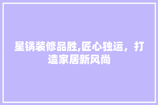 星锅装修品胜,匠心独运，打造家居新风尚 地板材料