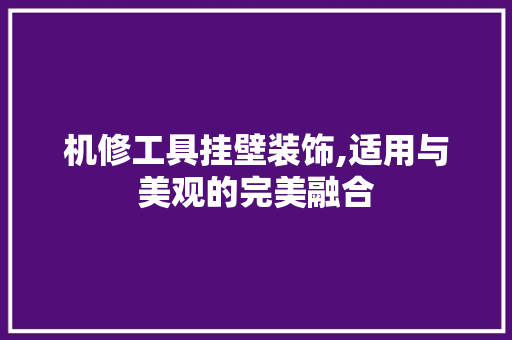 机修工具挂壁装饰,适用与美观的完美融合 家居装修