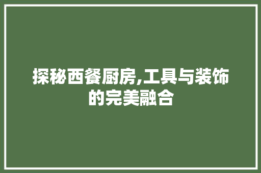 探秘西餐厨房,工具与装饰的完美融合 现代风格装饰
