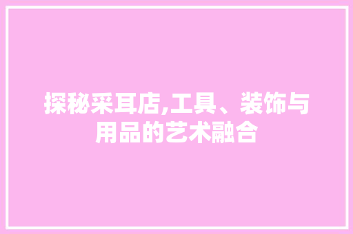 探秘采耳店,工具、装饰与用品的艺术融合